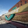 Barentsburg-kyltti.