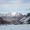 Longyearbyen siintää taustalla.